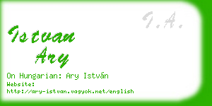 istvan ary business card